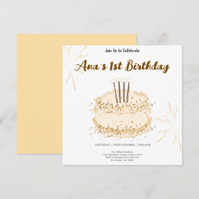 Invitación Animales rústicos boscosos silvestres un cumpleaño (Anverso / Reverso)