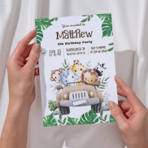 Animales Safari | Fiesta de cumpleaños de animales