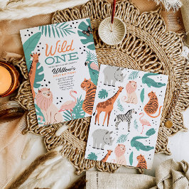 Invitación Animales Safari modernos salvajes Fiesta de un pri