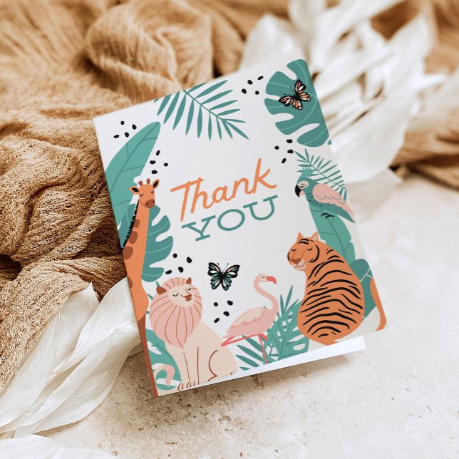 Invitación Animales Safari modernos salvajes una carta de agr (Subido por el creador)