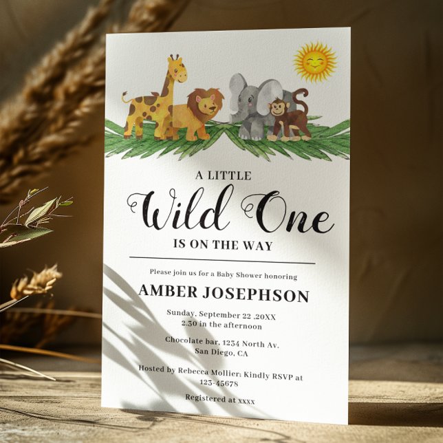 Invitación Animales Safari un poco salvajes en Baby Shower (Subido por el creador)