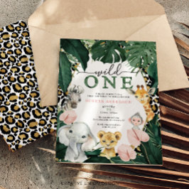 Invitación Animales salvajes de la jungla de Safari invitacio