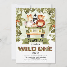 Animales salvajes de safari de la selva One conduc