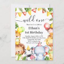 Animales salvajes de Safari de una selva primer Fi