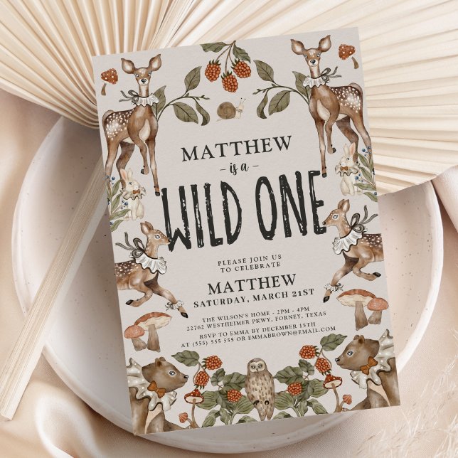 Invitación Animales silvestres de un bosque (Subido por el creador)