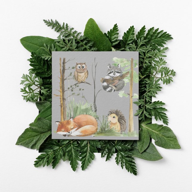 Invitación Animales simples y sencillos de los bosques Invita (Subido por el creador)