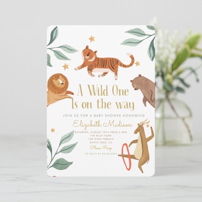 Invitación Animales uno salvaje está en camino a Baby Shower (Subido por el creador)