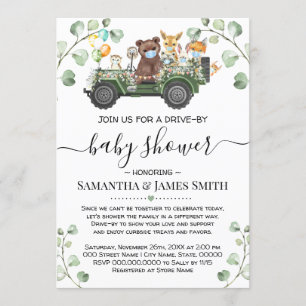 Invitación Animales Woodland circulan por Baby Shower