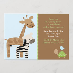 Invitación Animales zoológicos
