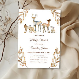 Invitación Animals Forest Woodland Baby Shower