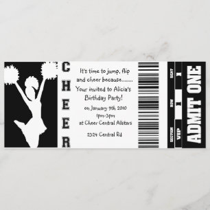 Invitación animando el boleto invite