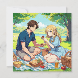 Invitación Anime Chica y Boy