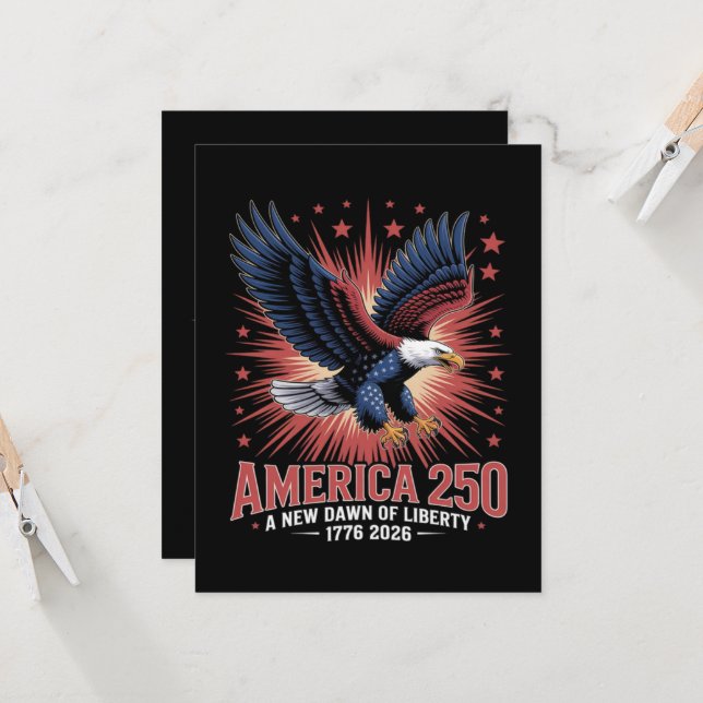 Invitación Aniversario 250 de América (Anverso/Reverso In Situ)