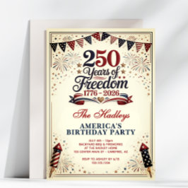 Invitación Aniversario 250 de América Vintage