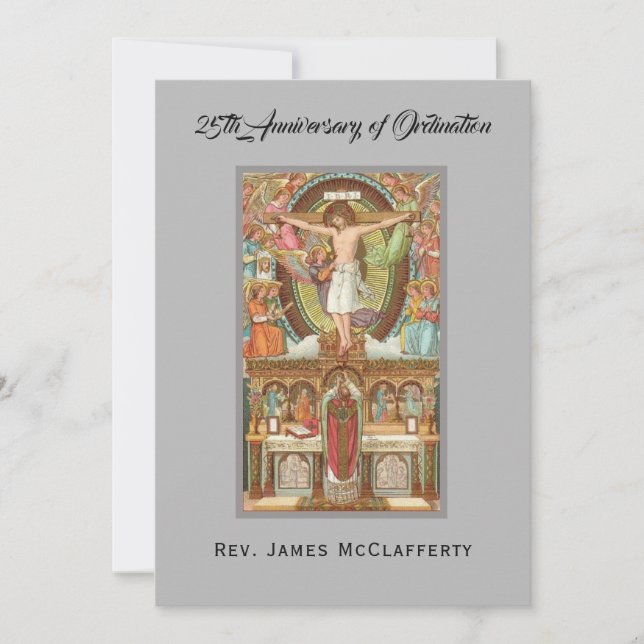 Invitación Aniversario 25 de Ordenación Sacerdotal (Anverso)