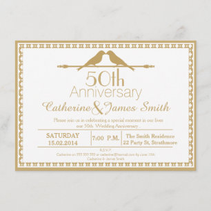 Invitación Aniversario 50 Bodas de Amor