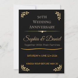 Invitación Aniversario 50 | Celebración Dorada Ele
