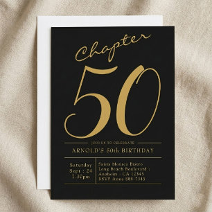 Invitación Aniversario 50 del Esposo Cumpleaños 50 Años Fiest