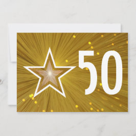 Invitación aniversario '50' Gold Star