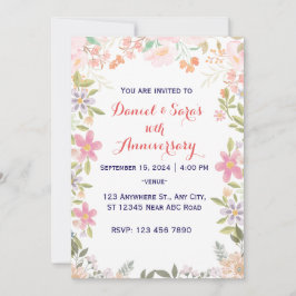 Invitación Aniversario boda