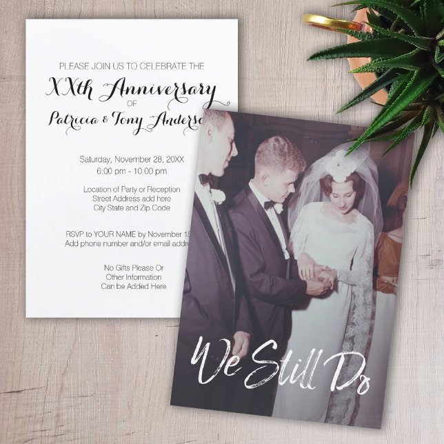 Invitación Aniversario boda con foto - Todavía lo hacemos (Subido por el creador)