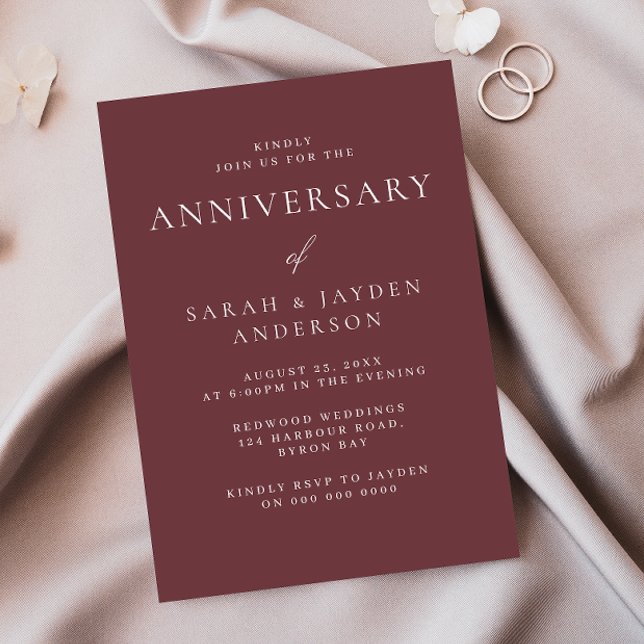 Invitación Aniversario Boda de la modernidad simple todos los (Subido por el creador)