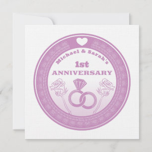 Invitación aniversario boda Lace mire cambiar el año