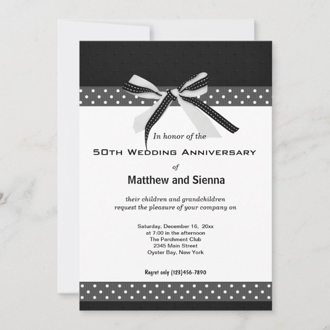Invitación Aniversario clásico (Anverso)