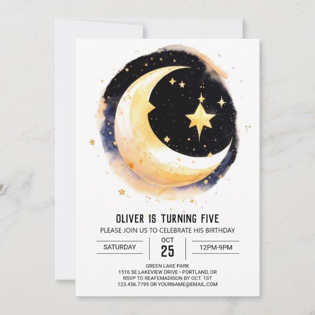 Invitación Aniversario Cósmico de las Estrellas en baja (Anverso)