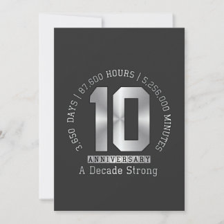 Invitación Aniversario de 10 años - Una década fuerte