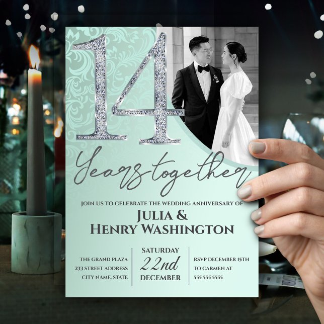 Invitación Aniversario de 14 años de bodas  (Subido por el creador)