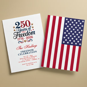 Invitación Aniversario de 250 años de la familia de América