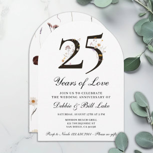 Invitación Aniversario de Boda 25 Años de Amor