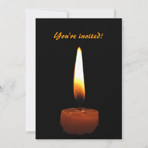 Invitación Aniversario de Boda con Vela