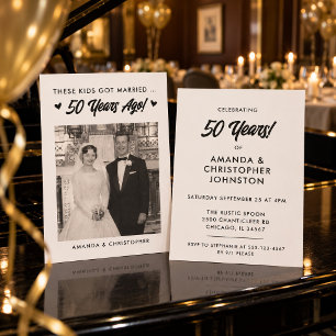 Invitación Aniversario de Boda de Estos Niños Se C