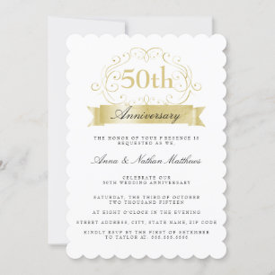Invitación Aniversario de Boda de Oro 50