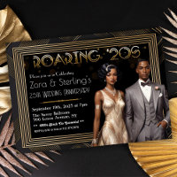 Aniversario de boda Harlem Nights afroamericano