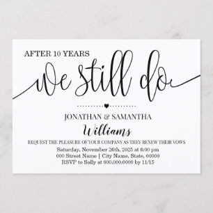 Invitación Aniversario de boda moderno simple Nosotros todaví