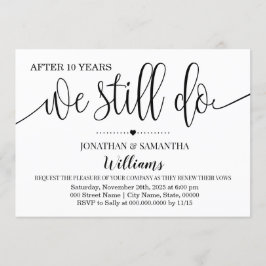 Invitación Aniversario de boda moderno simple Todavía lo hace