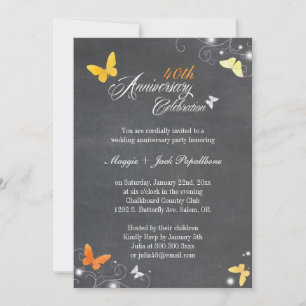 Invitación Aniversario de Boda Pizarra Vintage