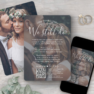 Invitación Aniversario de Boda QR RSVP Todavía lo Hacemos 2 F
