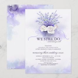 Invitación Aniversario de boda "Sigue siendo Púrpura" Lavanda