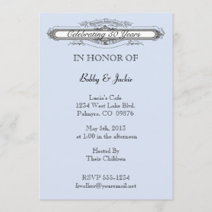Invitación Aniversario de bodas