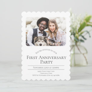 Invitación Aniversario de bodas 1 año con foto