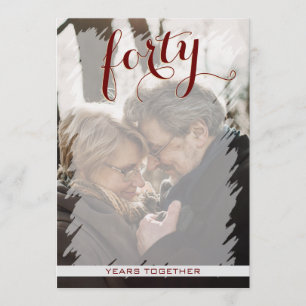 Invitación Aniversario de bodas 40 moderno
