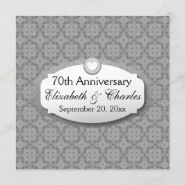 Invitación Aniversario de bodas 70º Aniversario Platino Z03