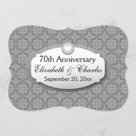 Invitación Aniversario de Bodas 70 Aniversario Platino Z03