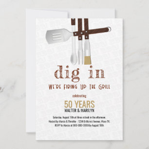 Invitación Aniversario de bodas al estilo Barbecue