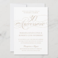 Aniversario de Bodas Boda en español de 30 años