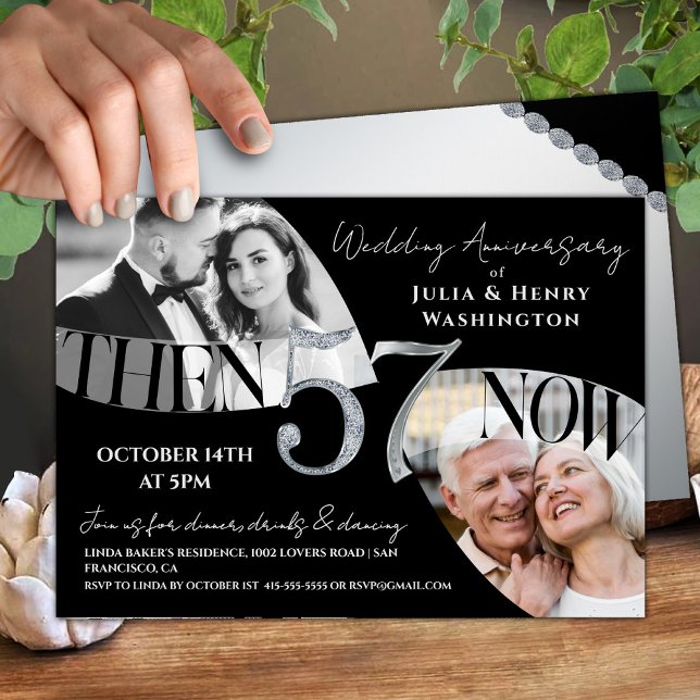 Invitación Aniversario de bodas Chic Moderno 57 (Subido por el creador)